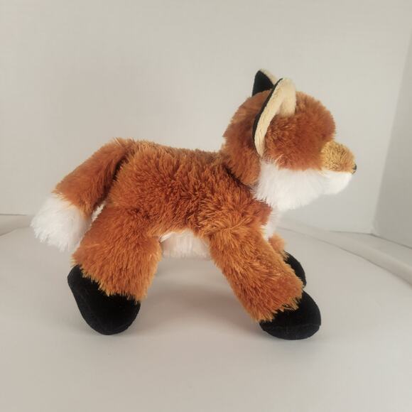 Fox Plush Stuffed Animal 8" Laying Toy Brown White Black JUL2021 Aurora World - Picture 10 of 16